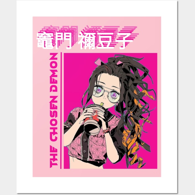 Nezuko T-shirt Wall Art by FPhouse